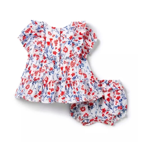 Brand New Janie & Jack Baby Girl Floral Top & Bottom Set, Size 0-3 Months, NWT - Picture 2 of 3